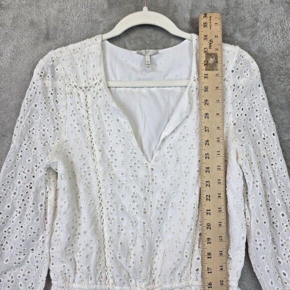 Joie Dress Womens Extra Small White Eyelet Lace Tassel Lined Viscose Boho Mini - Picture 4 of 10
